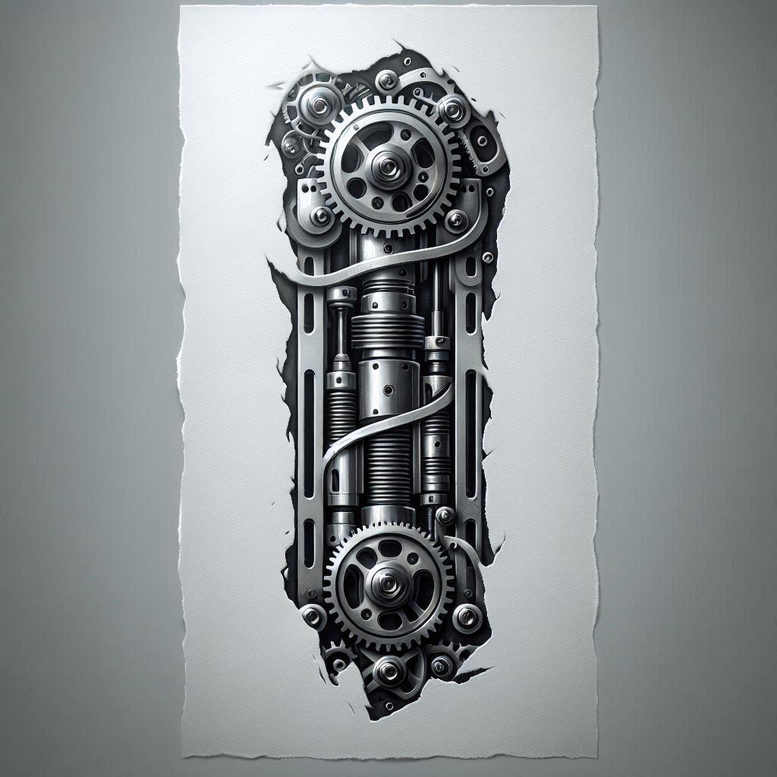 biomechanics tattoo design ideas natural blush flexible joints for biceps