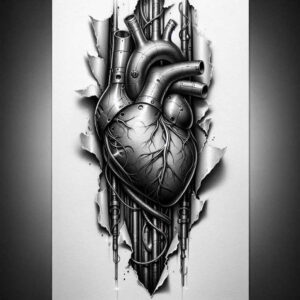 biomechanics tattoo design ideas Surrealism unconscious imagery flexible joints represents determination