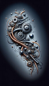 biomechanics tattoo design ideas Realism illusion of depth flexible joints shows determination
