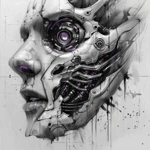 biomechanics tattoo design ideas Realism hyper-realistic fluid motion for full back