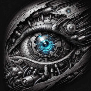 biomechanics tattoo design ideas Surrealism symbolic fluid motion for inner arm