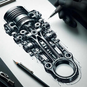 biomechanics tattoo design ideas saturated hues fluid motion represents endurance