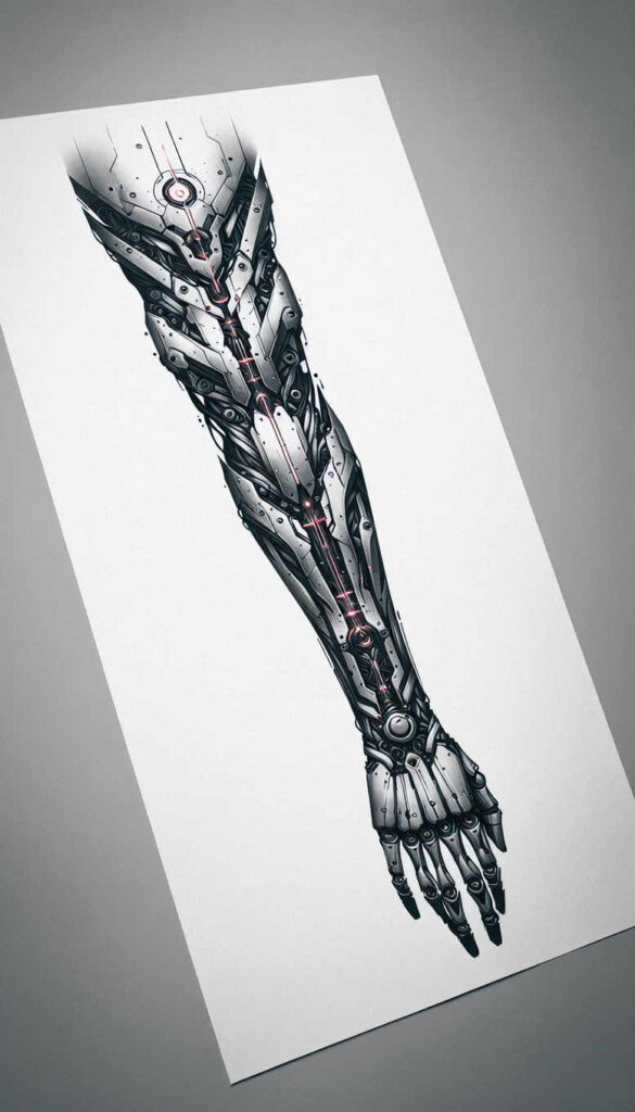 biomechanics tattoo design ideas Realism refined lines force vectors for lower leg