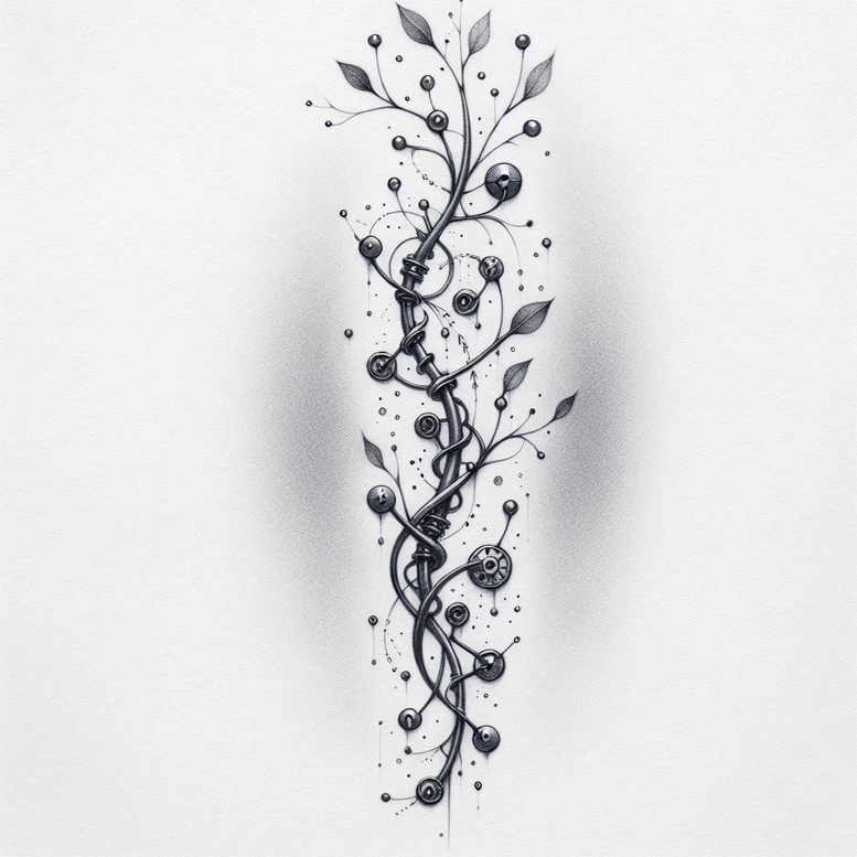 biomechanics tattoo design ideas layered fill force vectors meaning endurance