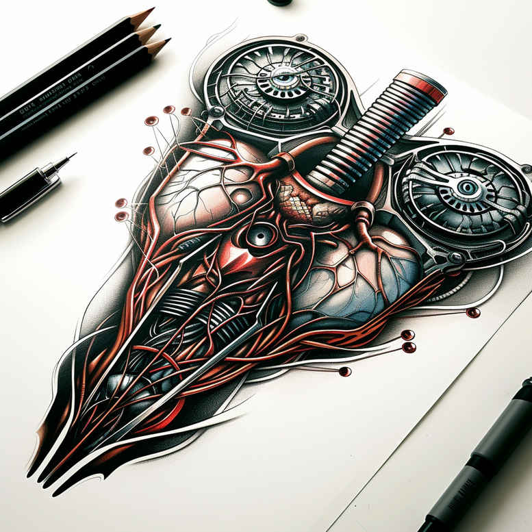 biomechanics tattoo design ideas refined lines functional anatomy for inner arm