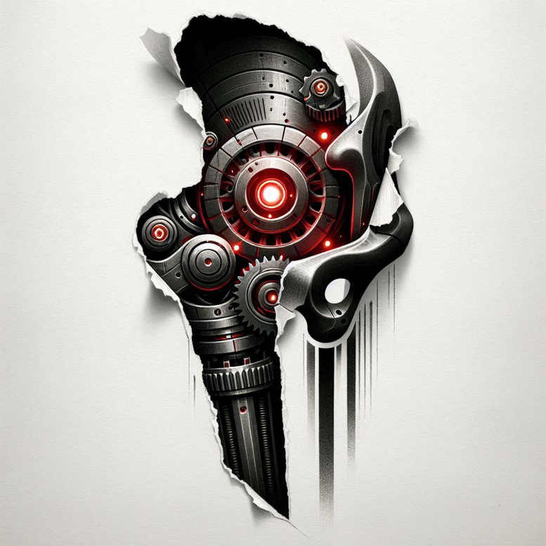 biomechanics tattoo design ideas Realism ultra detailed functional anatomy symbolising strength