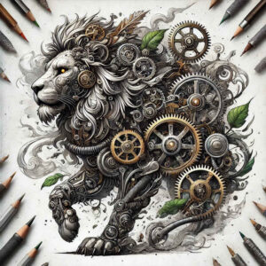 biomechanics tattoo design ideas glossy hybrid forms for back