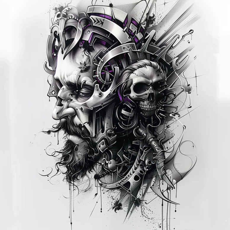 biomechanics tattoo design ideas Surrealism unconscious imagery hybrid forms for biceps