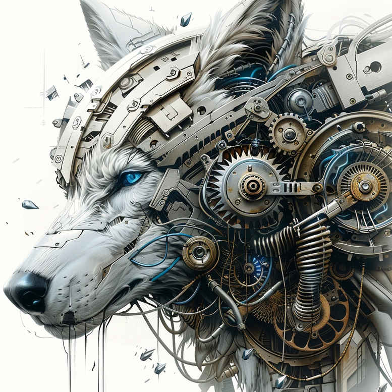 biomechanics tattoo design ideas drawing hybrid forms for thigh