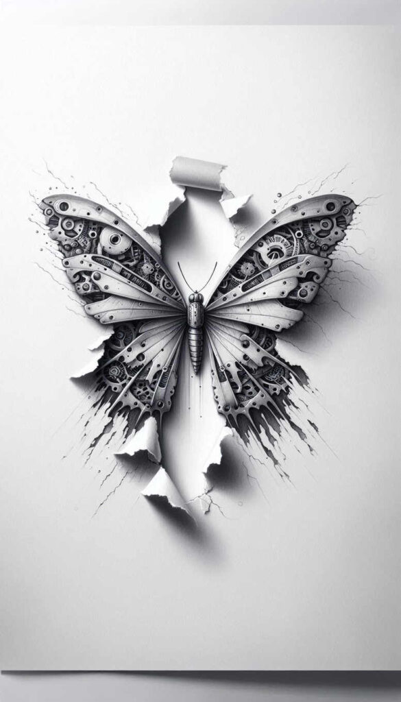 biomechanics tattoo design ideas phantasmagoric hybrid forms symbolising endurance
