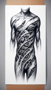 biomechanics tattoo design ideas classic shading intricate detail for outer arm