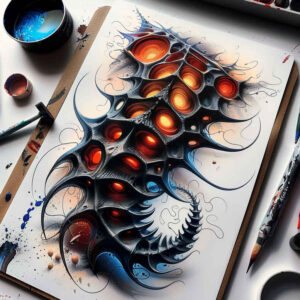 biomechanics tattoo design ideas enhanced shading intricate detail perseverance and power