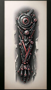 biomechanics tattoo design ideas realistic contrast joint mechanics for abdomen