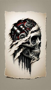 biomechanics tattoo design ideas Surrealism chromatic flux joint rotation for hip