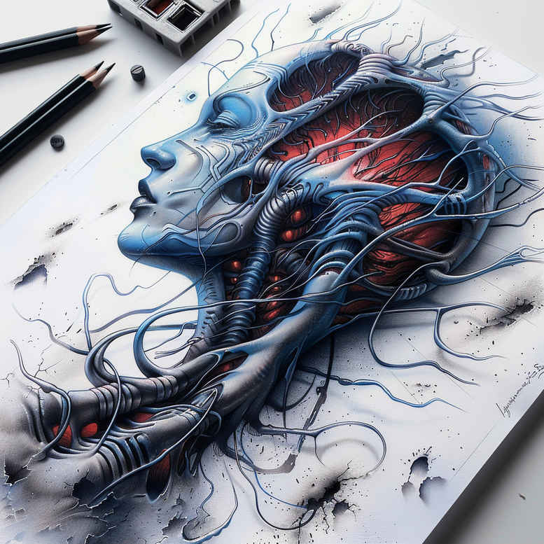 biomechanics tattoo design ideas Realism dynamic shadows joint rotation for scapula