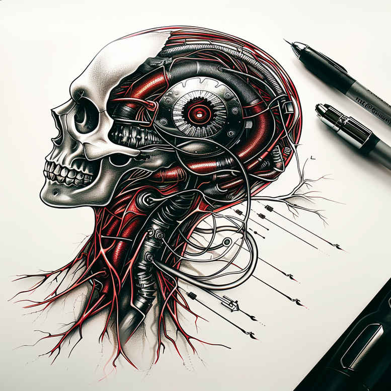biomechanics tattoo design ideas geometric kinetic flow embodying strength