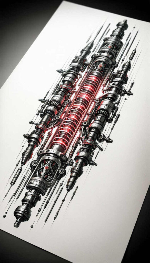 biomechanics tattoo design ideas Realism perfect proportions kinetic flow for heel