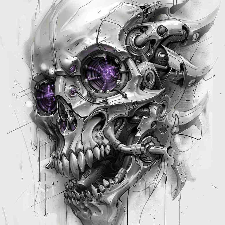 biomechanics tattoo design ideas Realism clean background kinetic flow for thigh