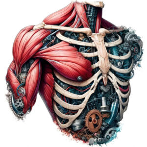 biomechanics tattoo design ideas Surrealism subconscious themes kinetic flow for upper thigh