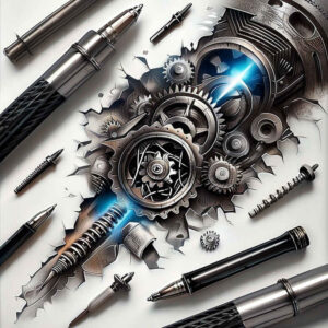 biomechanics tattoo design ideas Surrealism shadow play kinetic flow symbolising determination