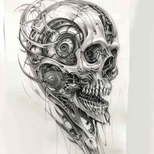 biomechanics tattoo design ideas classic motifs layered shading for arm