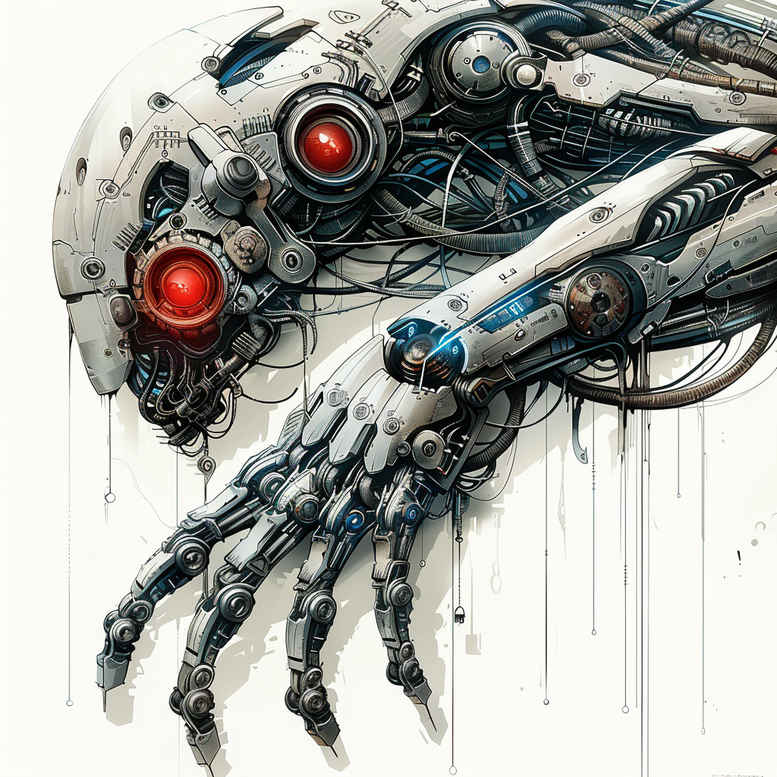 biomechanics tattoo design ideas Surrealism distorted reality layered textures for lower thigh