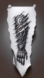 biomechanics tattoo design ideas beyond reality levers for palm