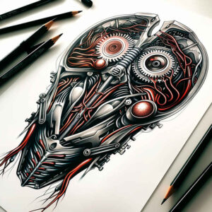 biomechanics tattoo design ideas fluid motion levers for temple