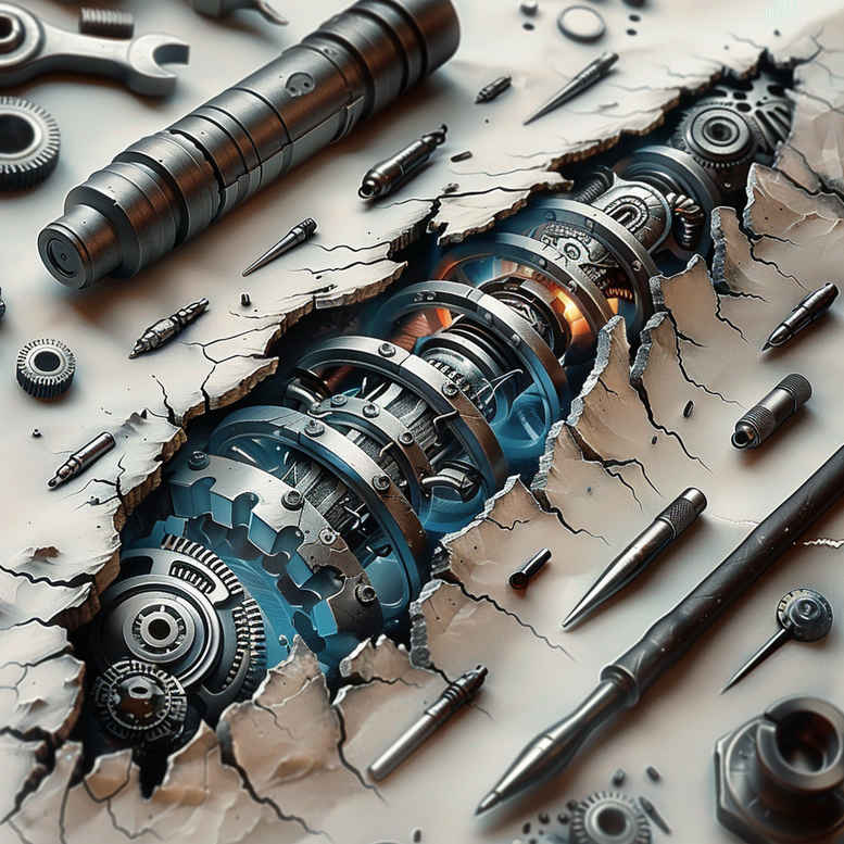 biomechanics tattoo design ideas saturated machine elements for lower leg