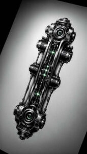 biomechanics tattoo design ideas Realism transparent layer machine elements for upper arm