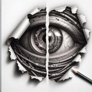biomechanics tattoo design ideas Realism blended gradients machine elements stands for endurance