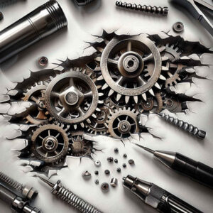 biomechanics tattoo design ideas Surrealism enigmatic machine motifs embodying resilience