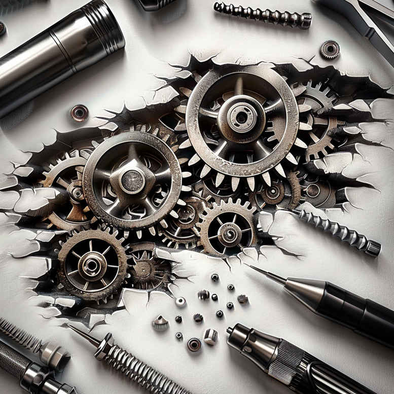 biomechanics tattoo design ideas Surrealism enigmatic machine motifs embodying resilience