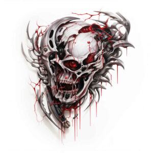 biomechanics tattoo design ideas Surrealism ethereal glow mechanical energy for upper shoulder