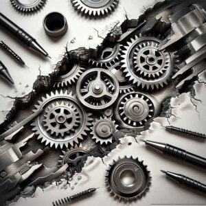 biomechanics tattoo design ideas Surrealism dreamlike mechanical energy represents courage