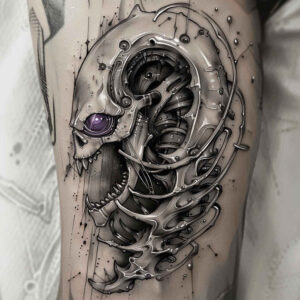 biomechanics tattoo design ideas refined color palette mechanical energy stands for perseverance