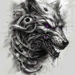 biomechanics tattoo design ideas Surrealism melted shapes mechanical joints for upper back