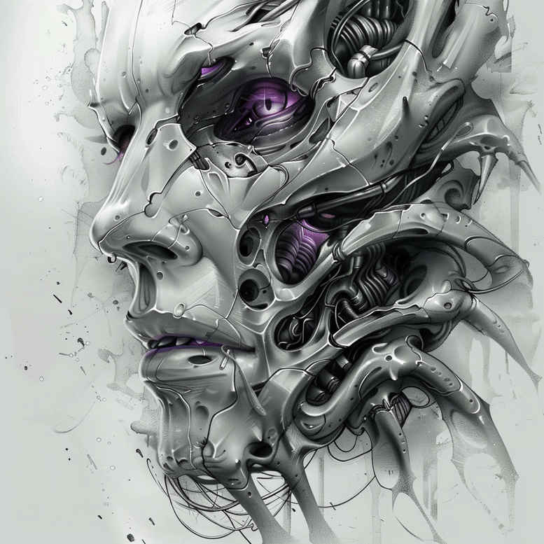 biomechanics tattoo design ideas Neotraditional dynamic color mechanical parts embodying endurance
