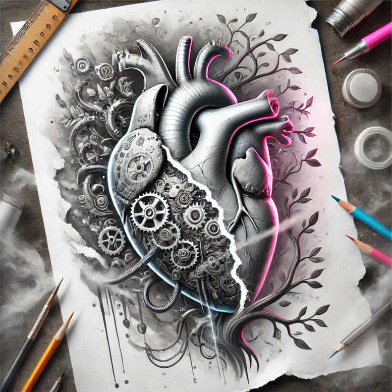 biomechanics tattoo design ideas metallic mechanical parts stands for strength