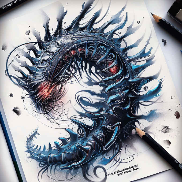 biomechanics tattoo design ideas dynamic linework mechanical strength for back