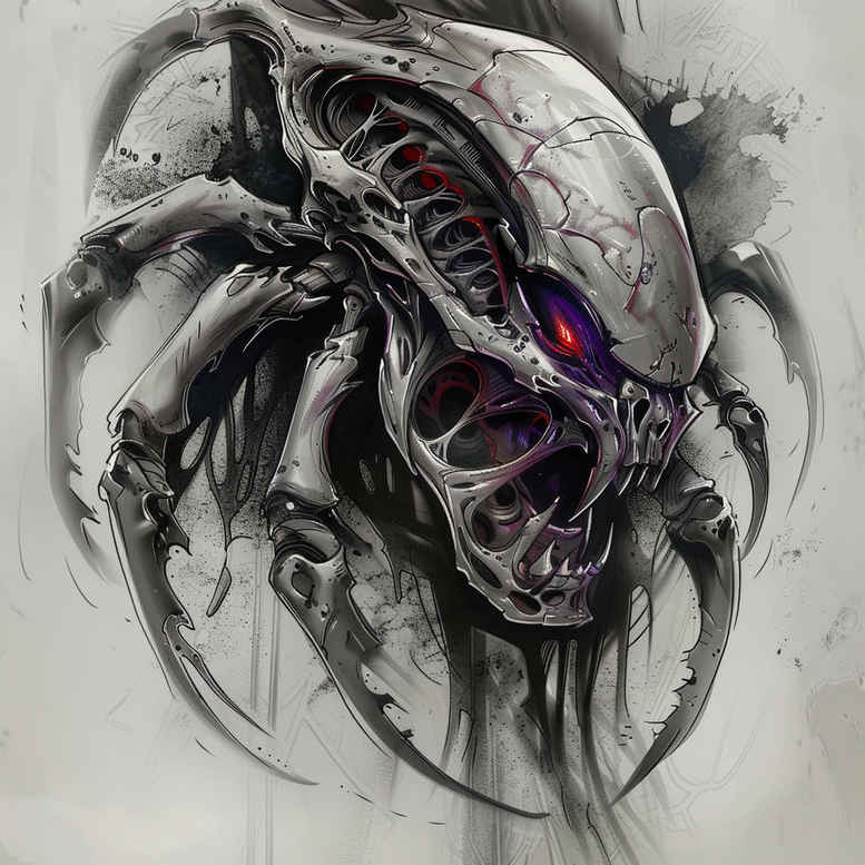 biomechanics tattoo design ideas Surrealism mysterious mechanical strength for lower arm