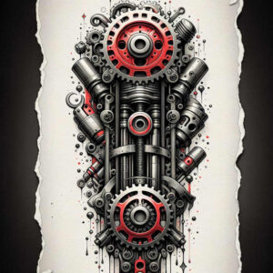 biomechanics tattoo design ideas surreal mechanical synergy shows courage