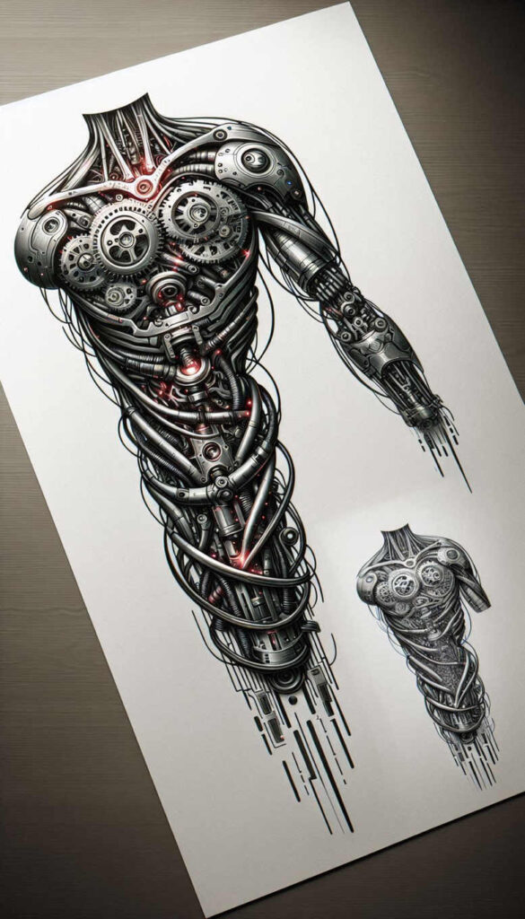 biomechanics tattoo design ideas dream motifs motion dynamics for arm