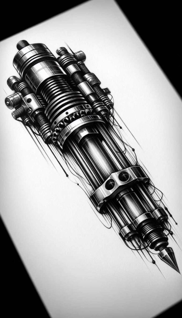 biomechanics tattoo design ideas hyper-detailed motion dynamics for outer arm