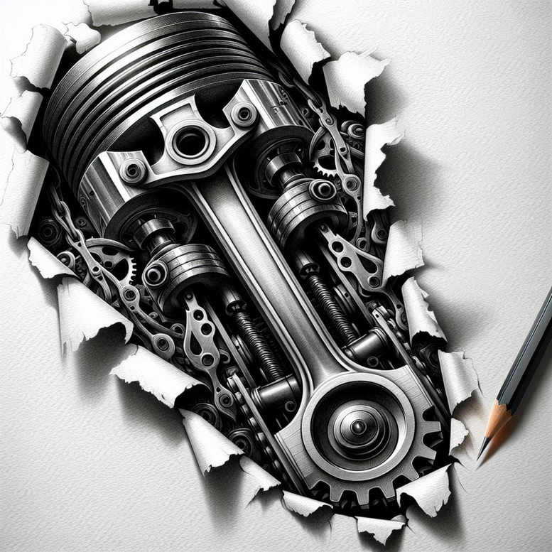 biomechanics tattoo design ideas Surrealism mysterious motion dynamics stands for determination