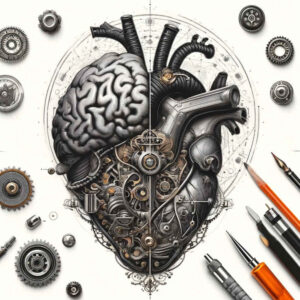 biomechanics tattoo design ideas Surrealism melted shapes motor control for palm