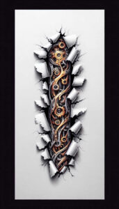 biomechanics tattoo design ideas Surrealism morphic transformation movement for triceps