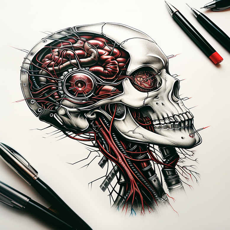 biomechanics tattoo design ideas textured fills movement patterns for sternum