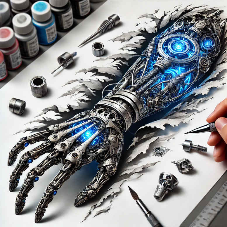 biomechanics tattoo design ideas close-up muscle activation for upper thigh