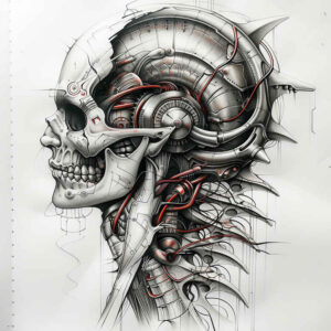 biomechanics tattoo design ideas fine detail muscle detail for forearm